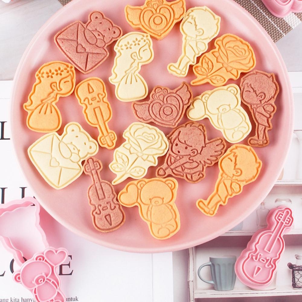 Alphabet Cookie Cutters Set,I Love U for Valentines Day and Decorating  Marry Cake Biscuit Molds Fondant Cake Cookie Cutter Set